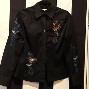 Harley Davidson L/S embroidery blouse
